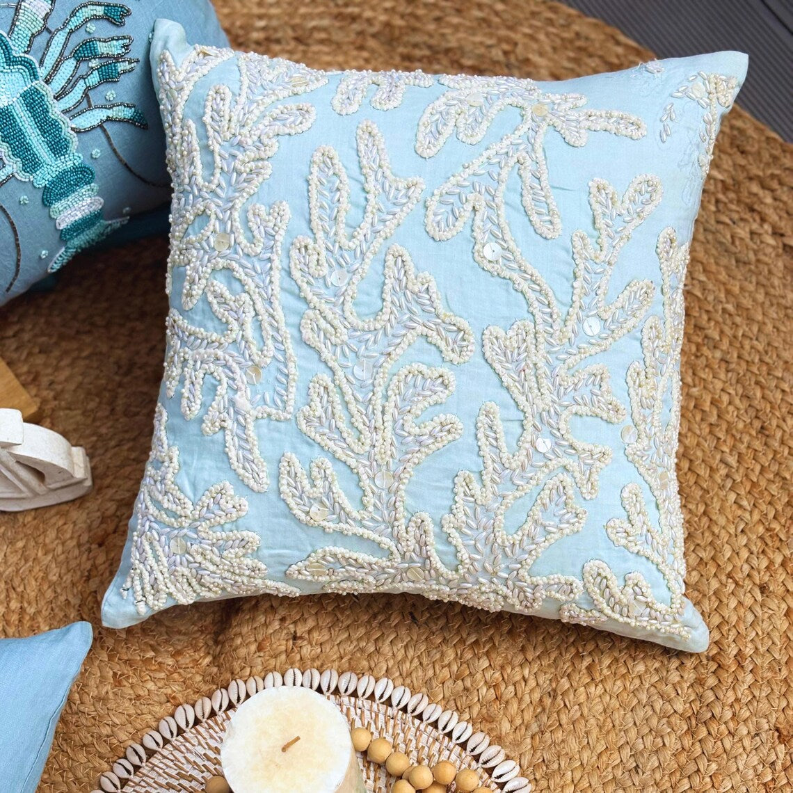 Fish Illustration throw pillow cover, product view 23
