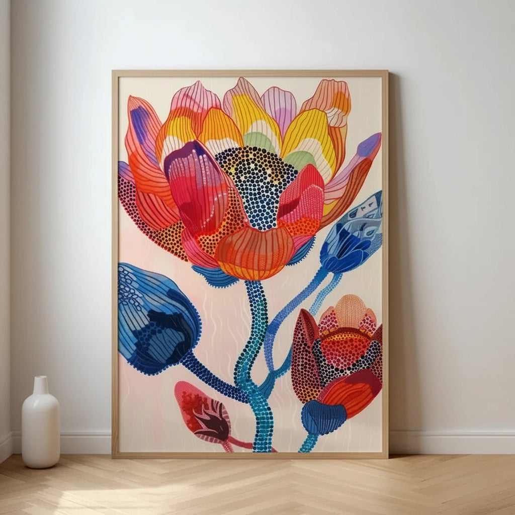Gallery Accent Floral Abstract Wall Art Print product view