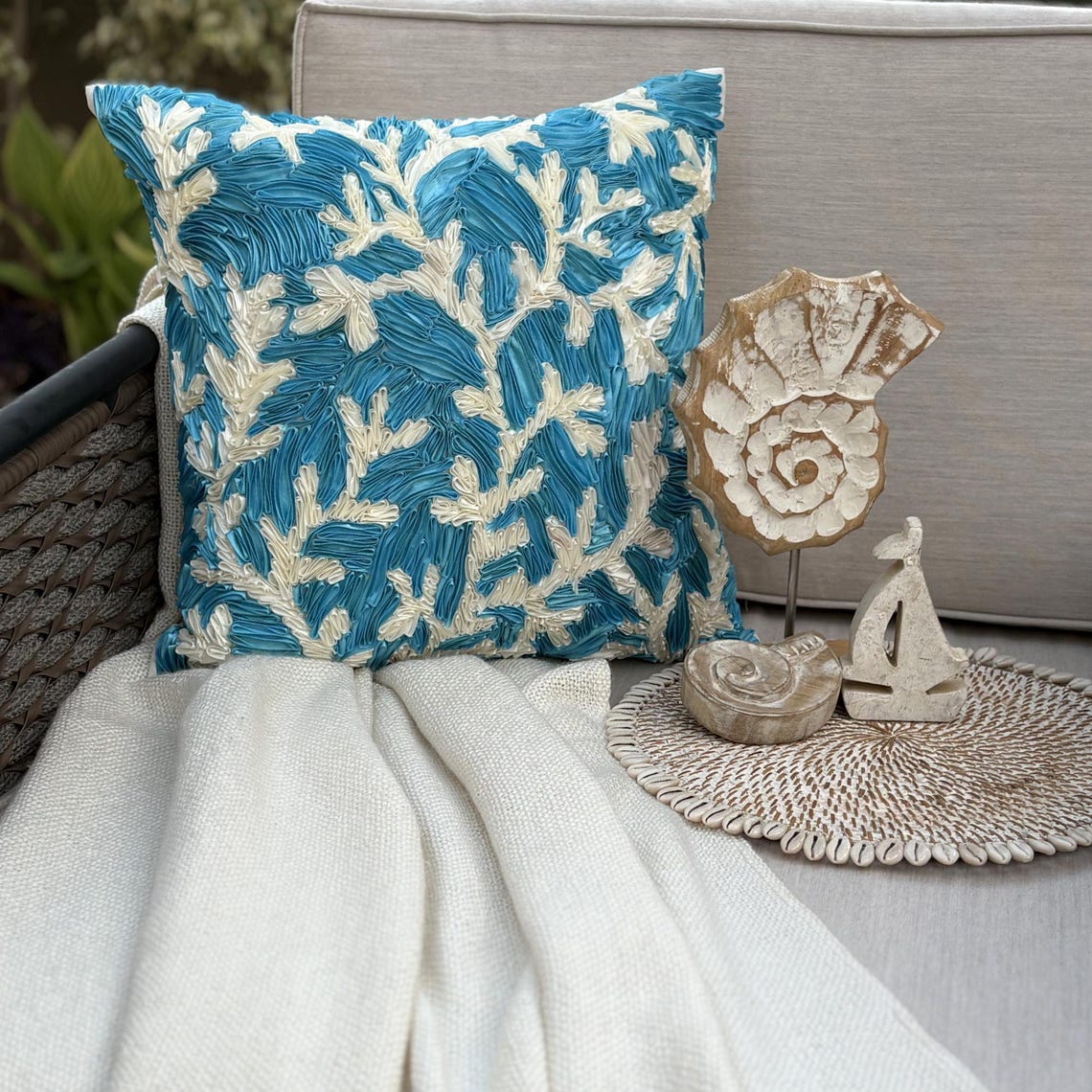 Ornate Pattern throw pillow cover, product view 2