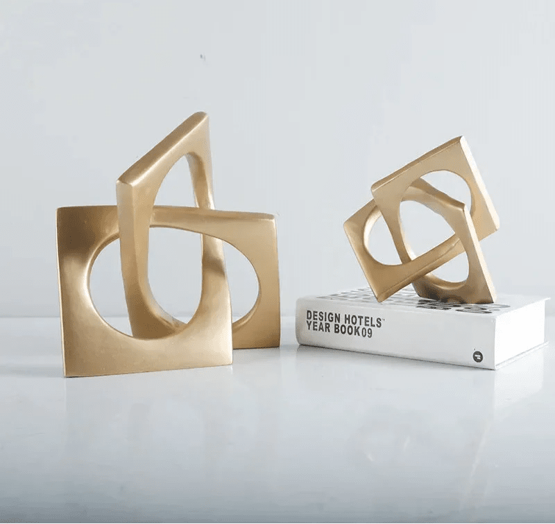 Geometric Infinity Square Resin Table product detail view 4