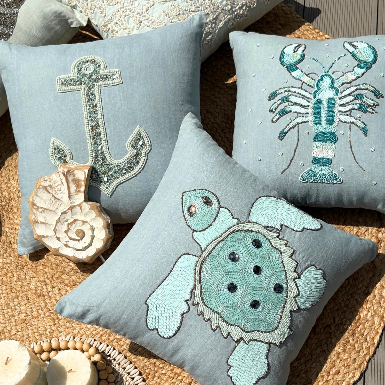 Fish Illustration throw pillow cover, product view 32
