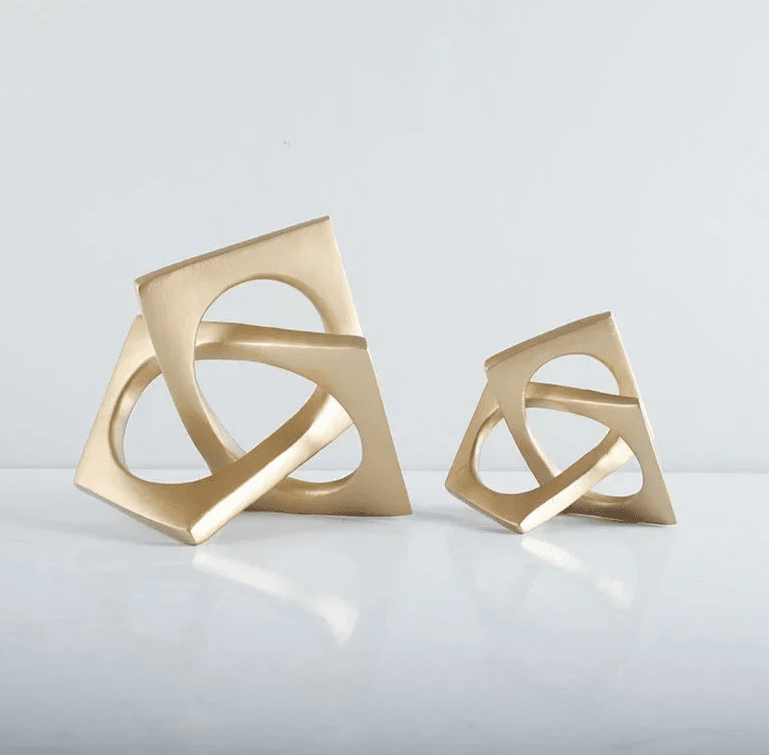 Geometric Infinity Square Resin Table product detail view 5