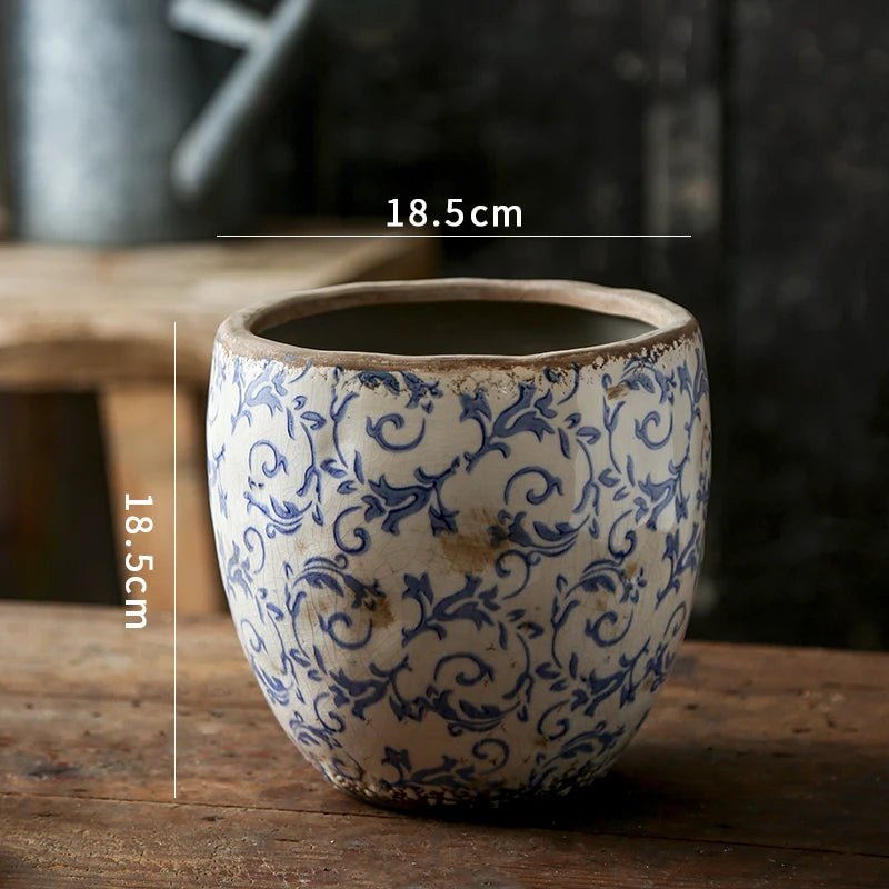 Pastoral Design Pottery Planter product detail view 7