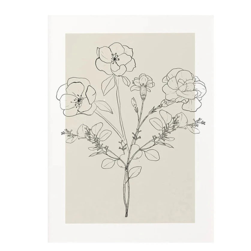 Floral Sketch Wall Art Print product detail view 7