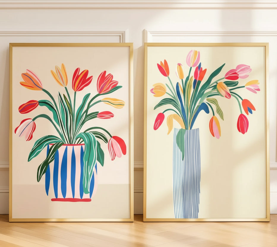 Tulip Vase Wall Art Print product view