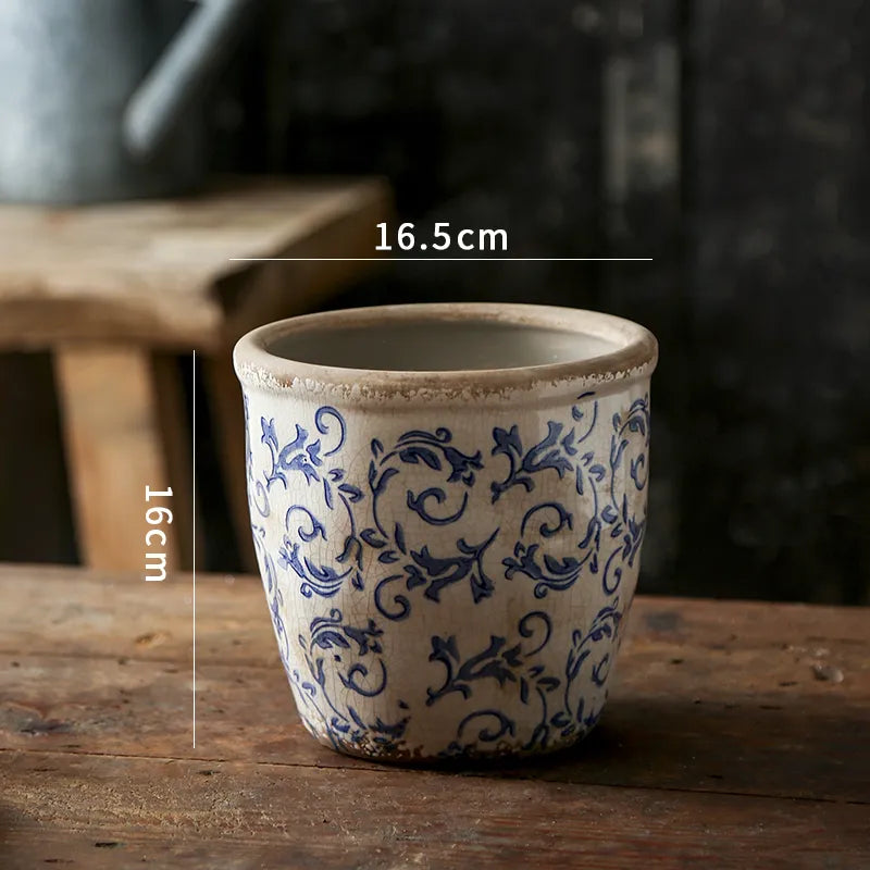Pastoral Design Pottery Planter product detail view 8