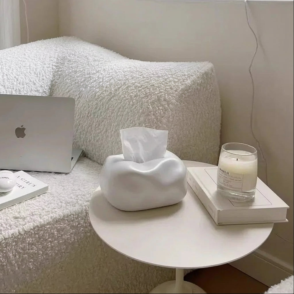 Unstructured Ceramic Tissue Box Cover product detail view 4