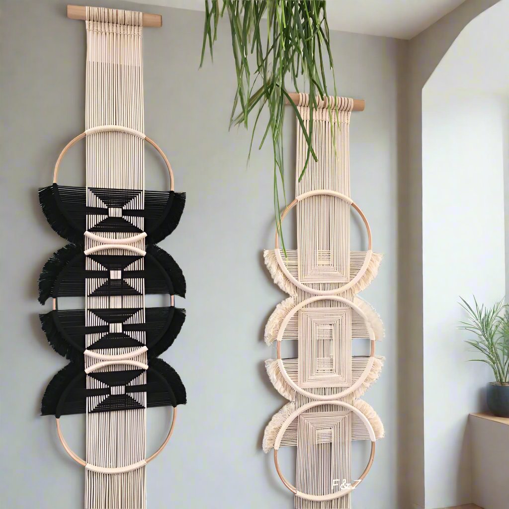 Bamboo Circle Macrame Wall Hanging product view