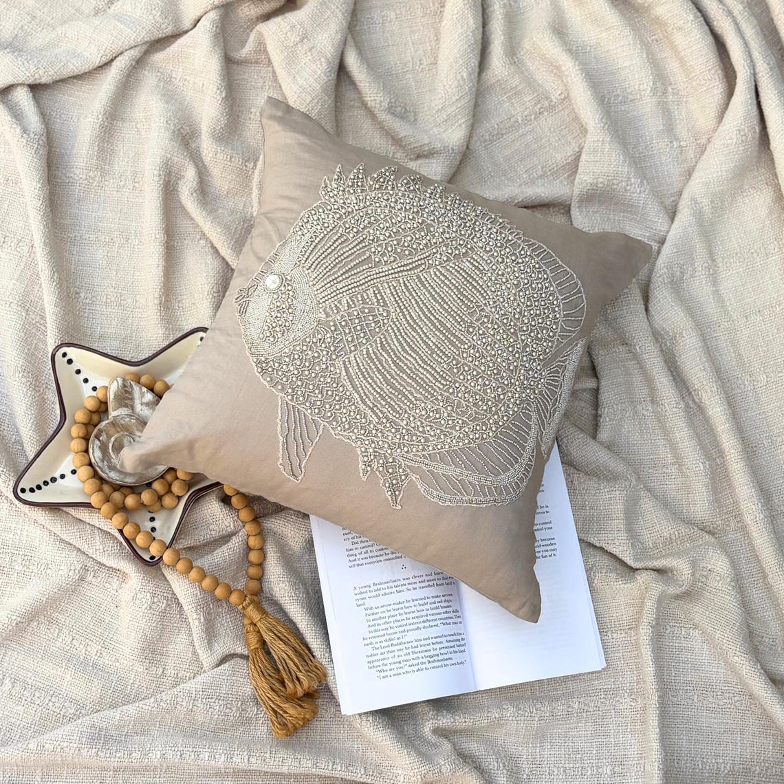 Scallop Shell throw pillow cover, product view 15