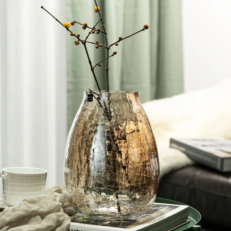 Cracked Ice Lucite Glass Vase product view