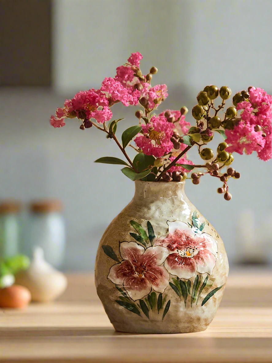 Floral Ceramic Pottery Flower Vase product detail view 3