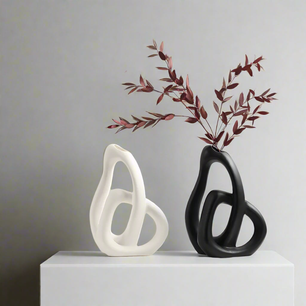 Abstract Infinity Knot Ceramic Vase product view