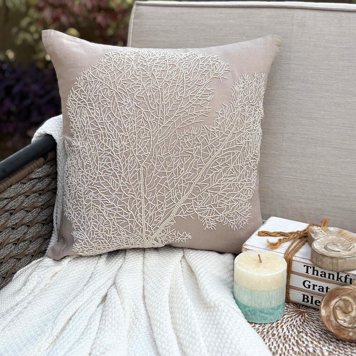 Scallop Shell throw pillow cover, product view 24