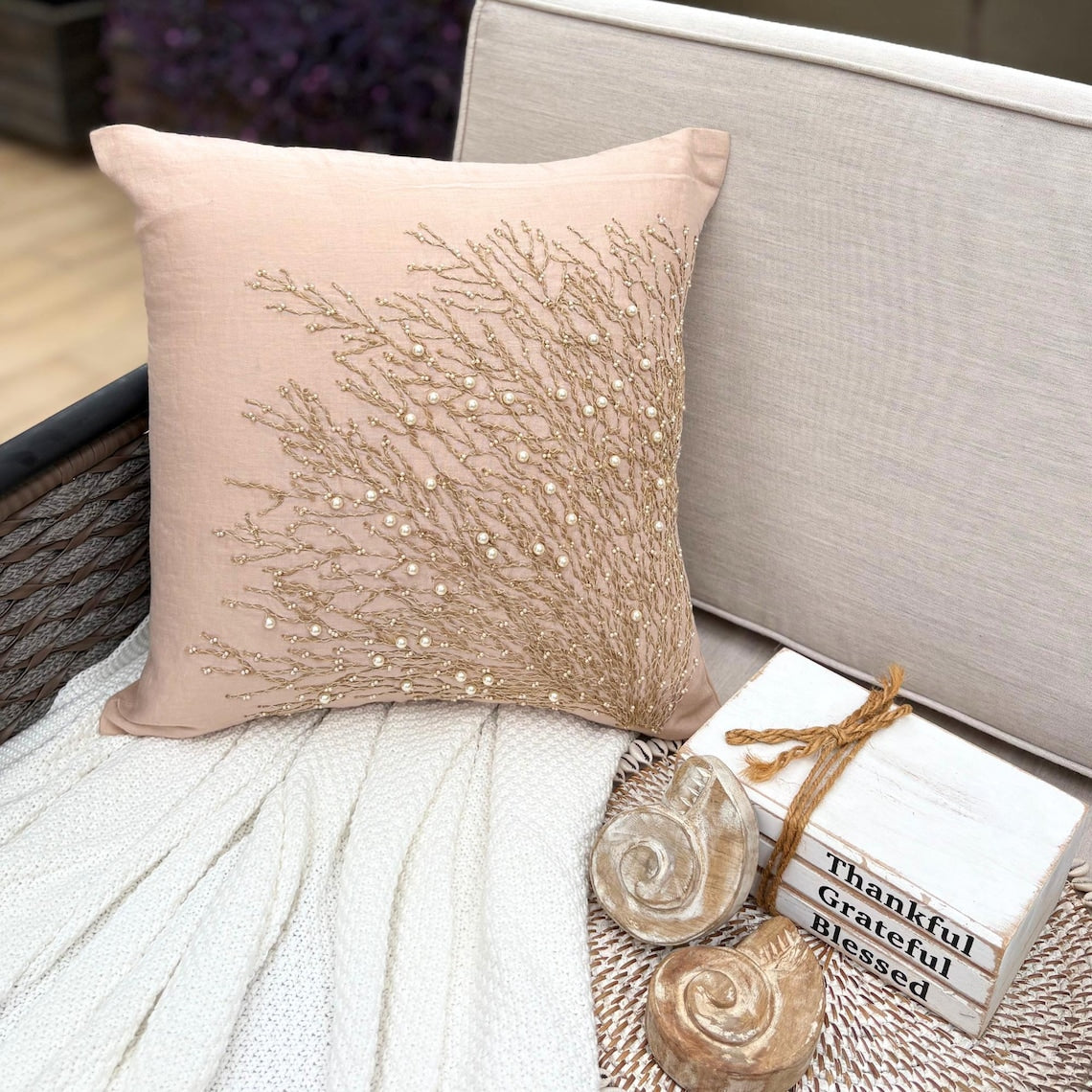 Scattered Shell throw pillow cover, product view 26