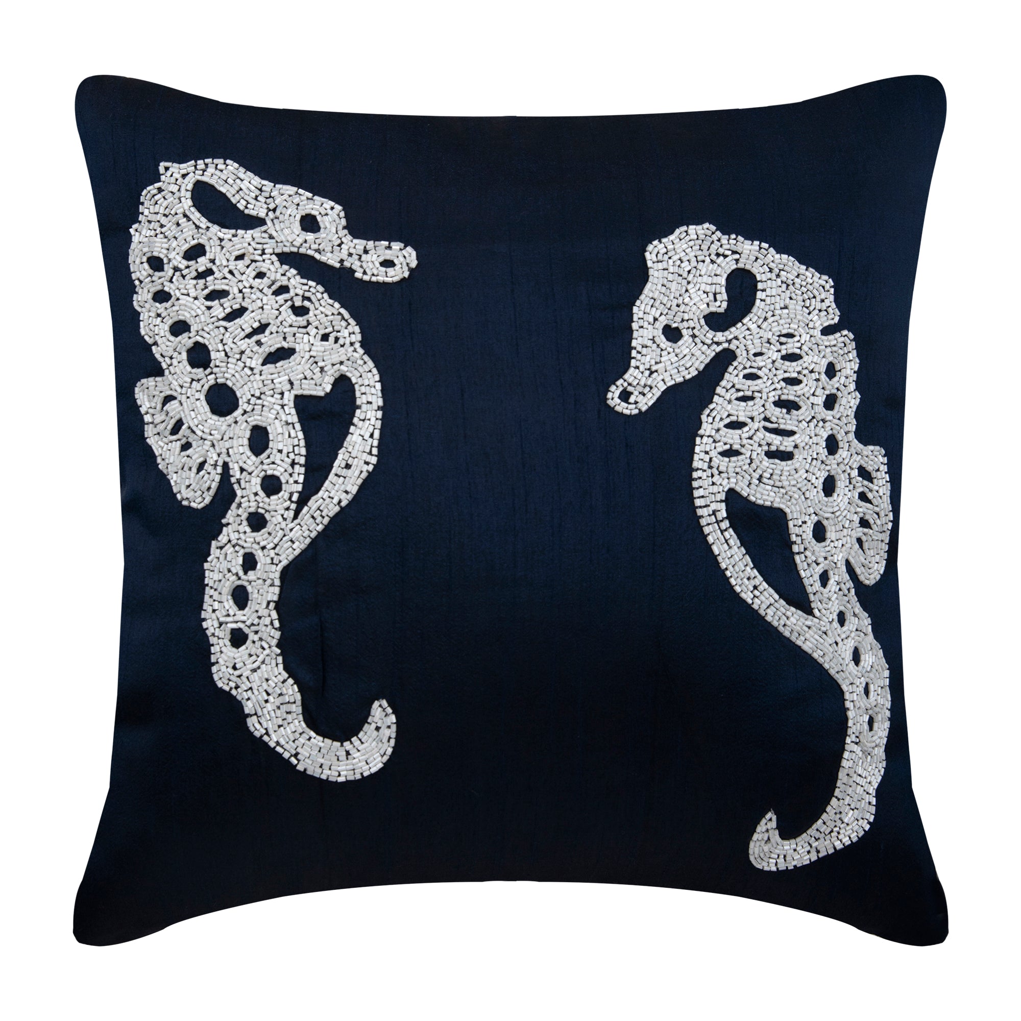Textured Seahorse throw pillow cover, product view 8