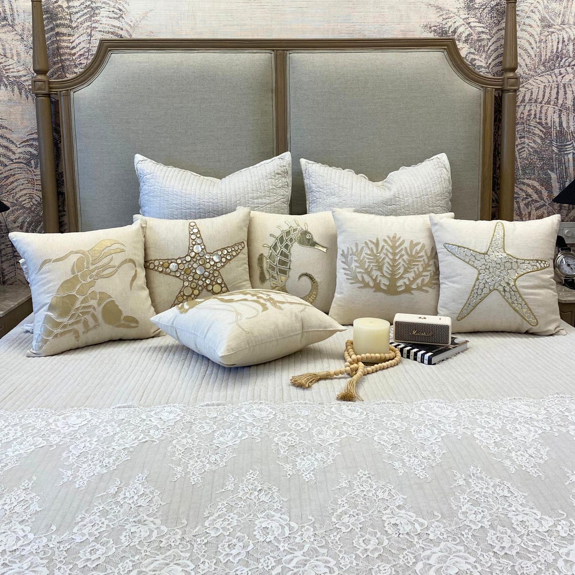 Lobster Pattern throw pillow cover, product view 8