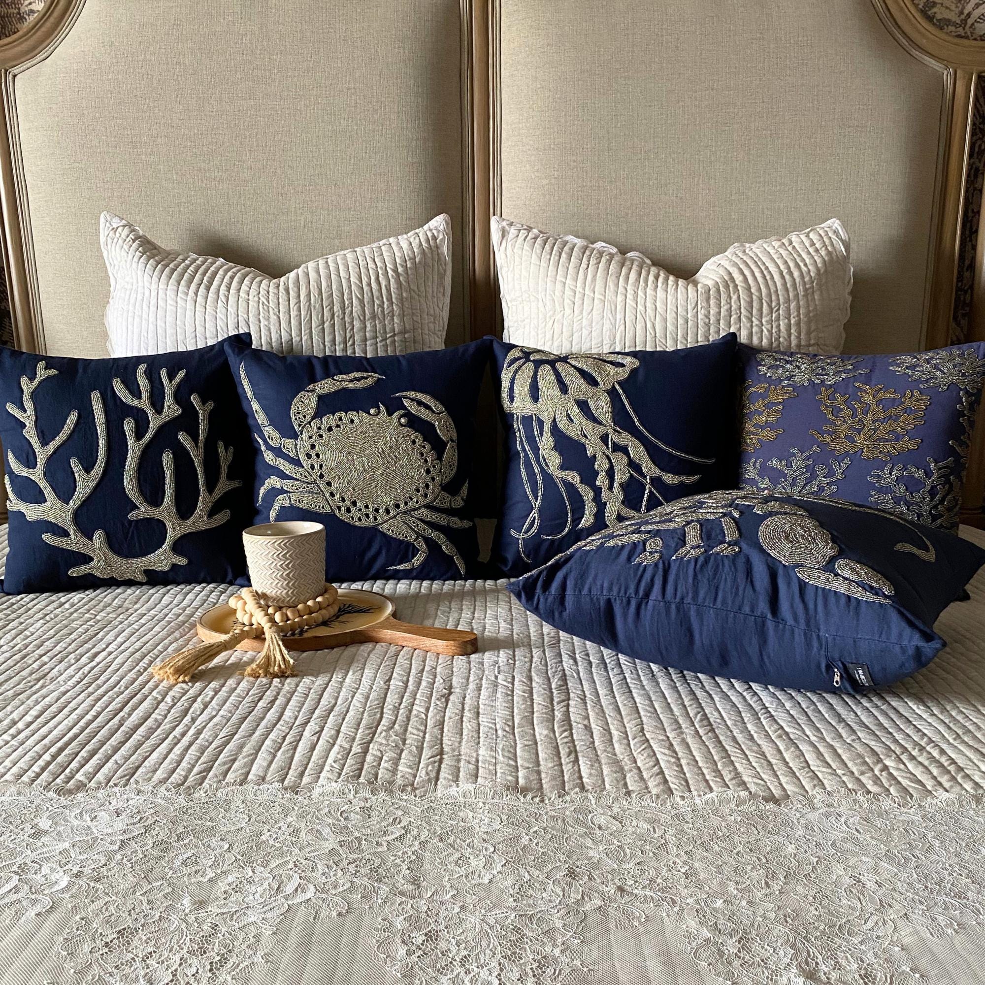 Underwater Seaweed throw pillow cover, product view 5