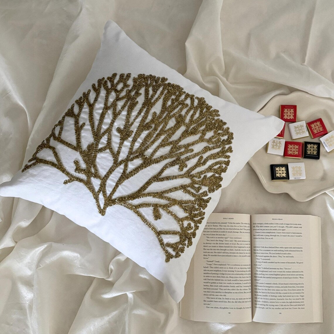 Botanical Forest throw pillow cover, product view 3