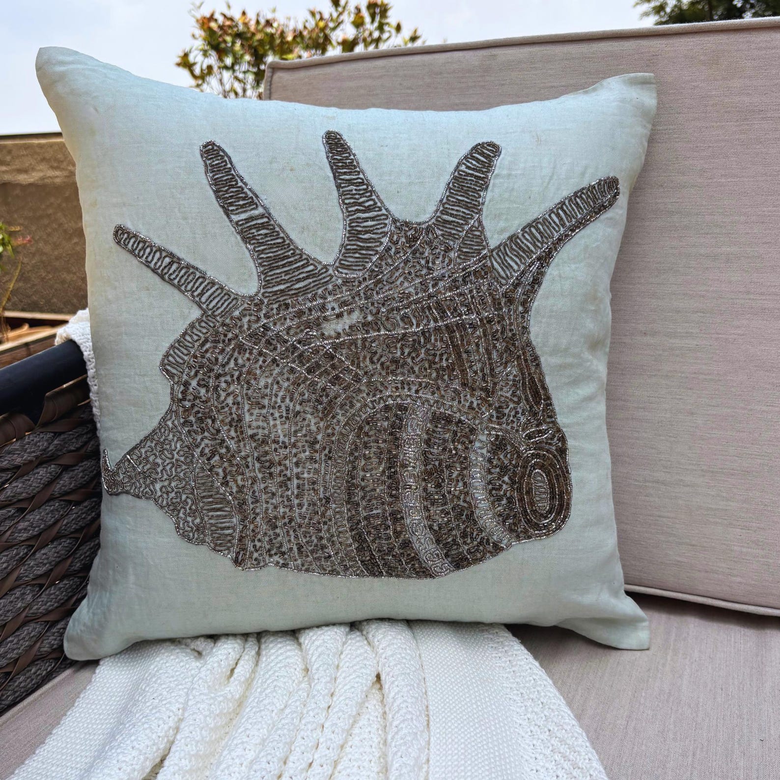 Fish Illustration throw pillow cover, product view 13