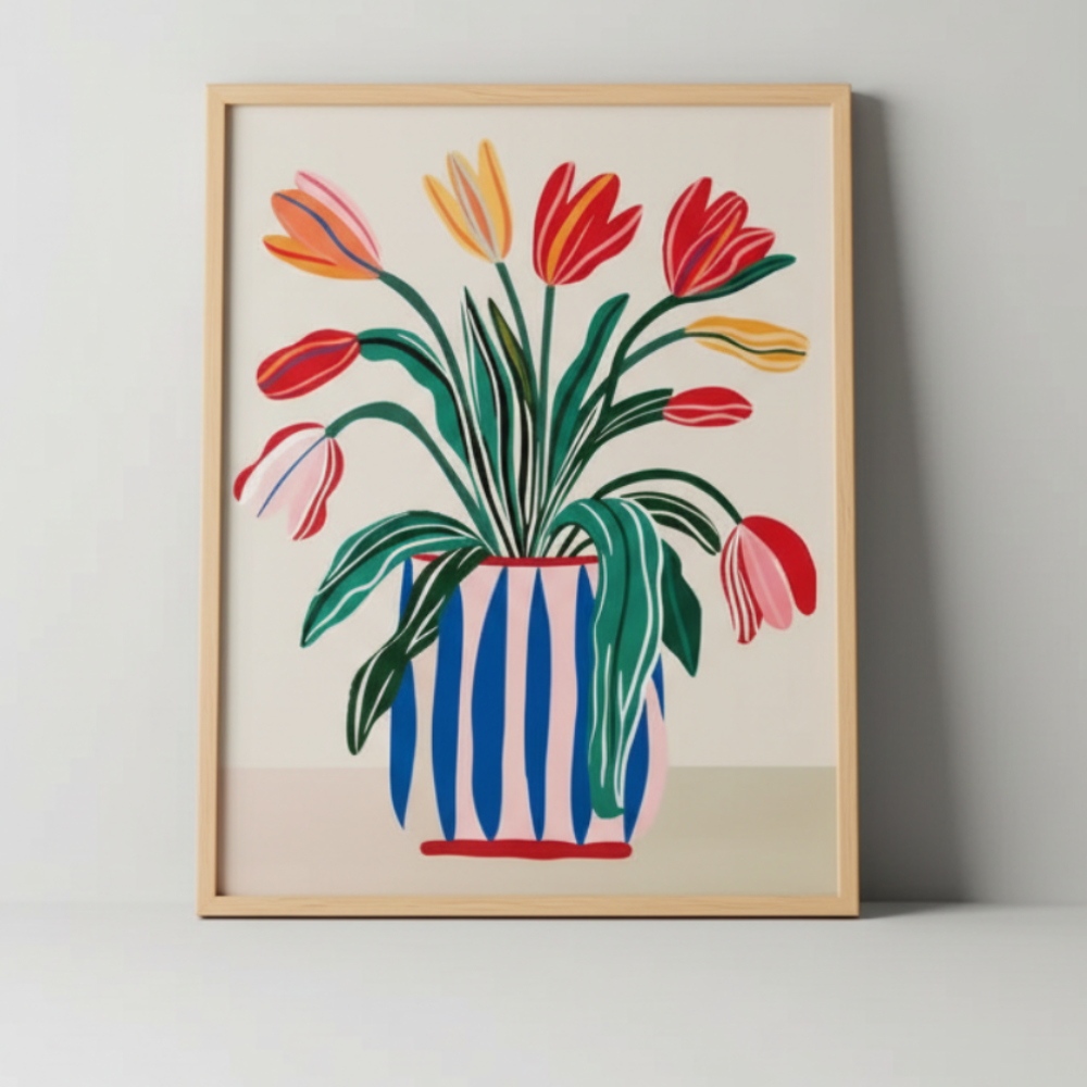 Tulip Vase Wall Art Print product detail view 5