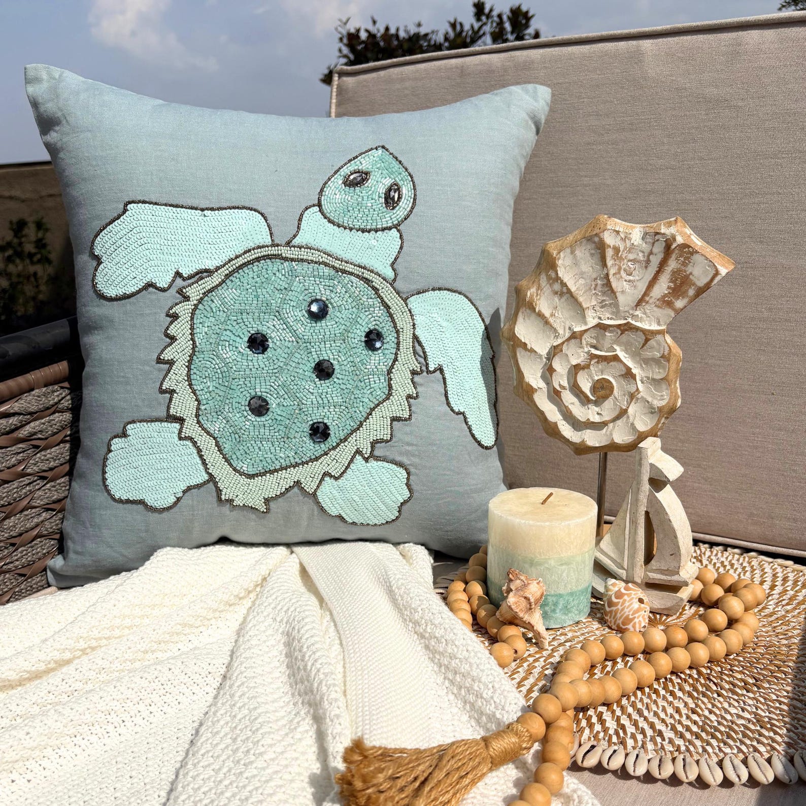 Fish Illustration throw pillow cover, product view 26