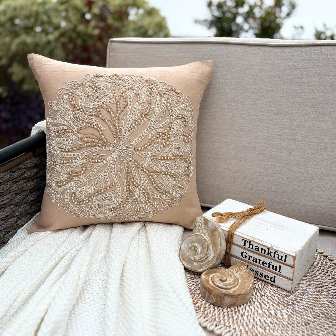 Scattered Shell throw pillow cover, product view 14