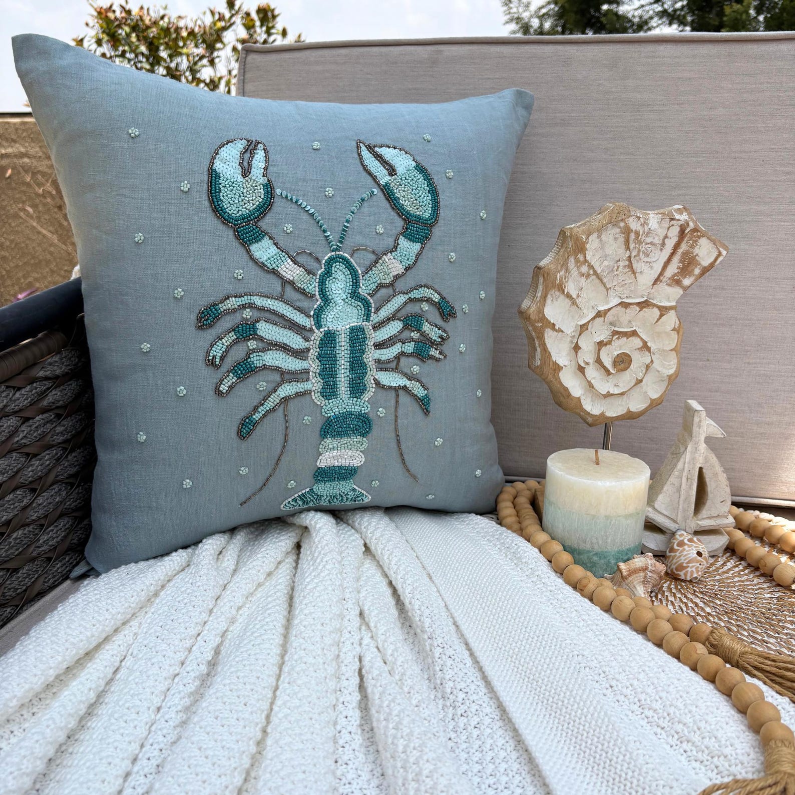 Fish Illustration throw pillow cover, product view 31