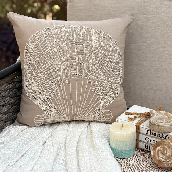 Scallop Shell throw pillow cover, product view 35