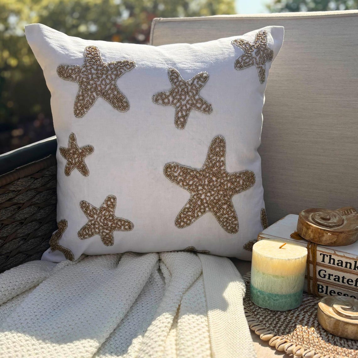 Seahorse Pair throw pillow cover, product view 14