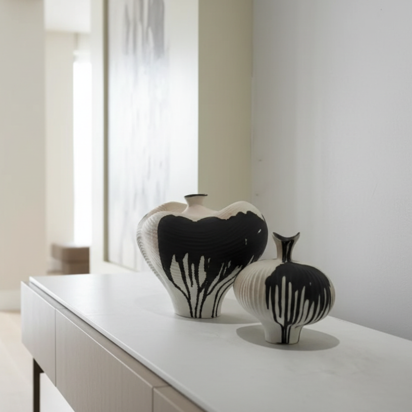 Irregular Shape Ink Drip Vase product view