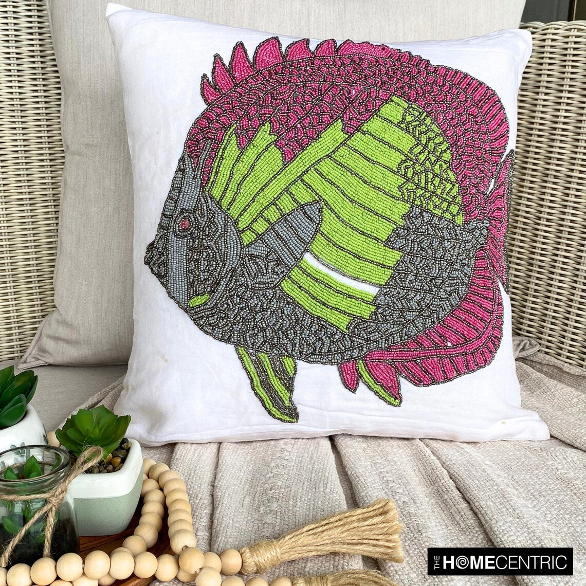 Koi Fish Motif throw pillow cover, product view 13