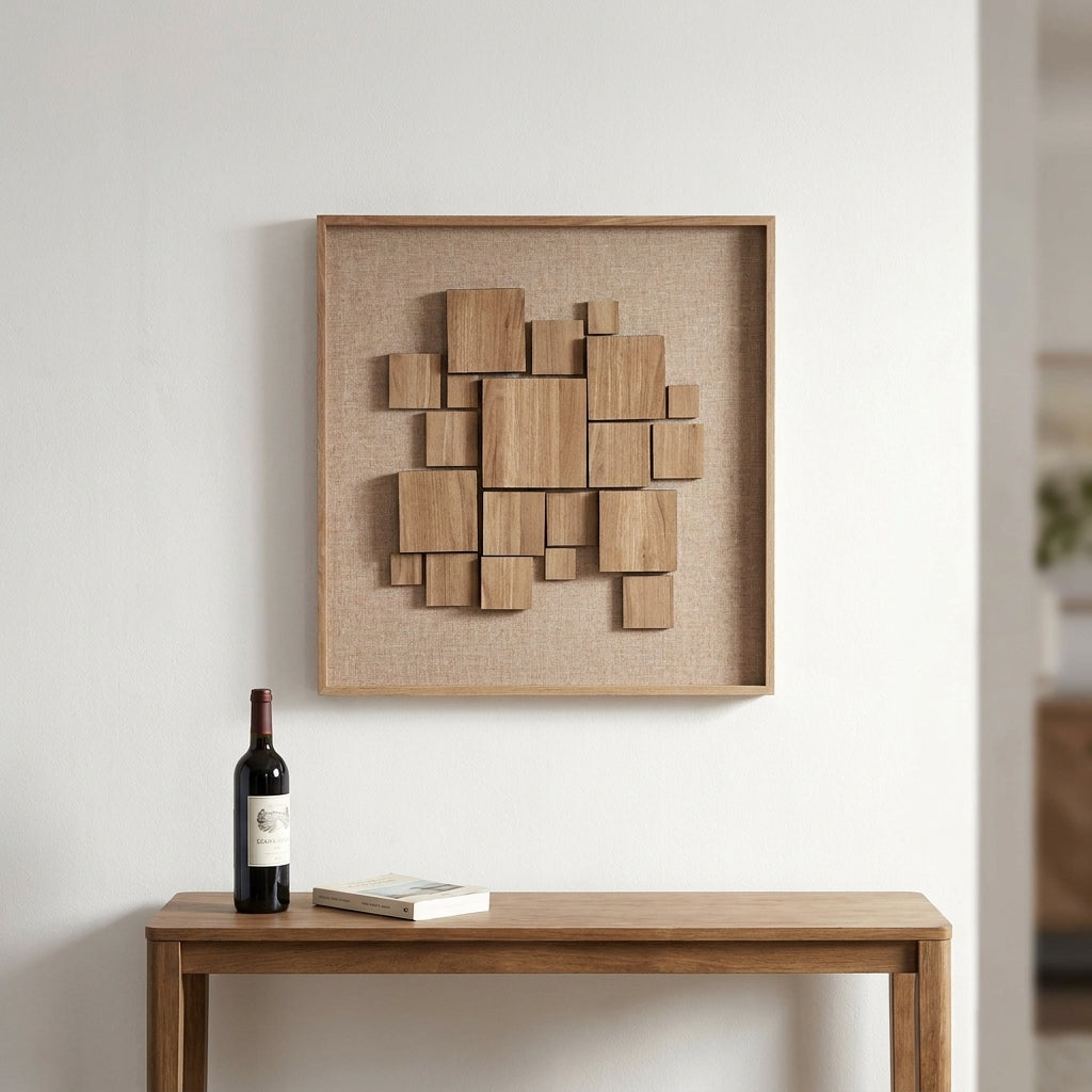Geometric Textured Relief Wall Decoration product view