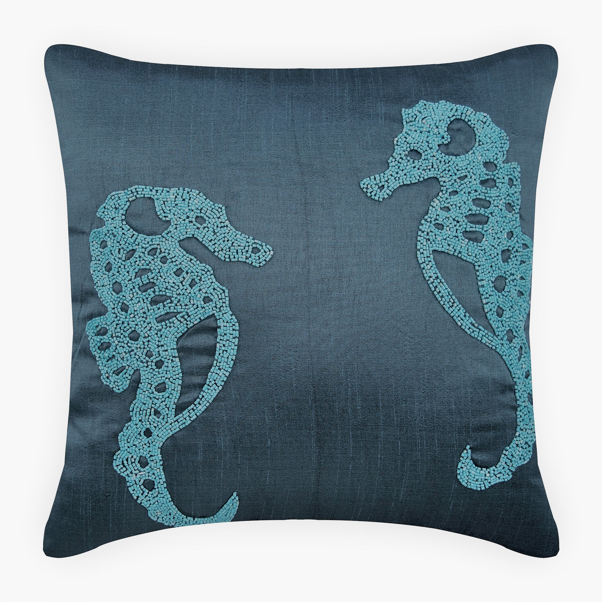 Coastal Seahorse throw pillow cover, product view 10