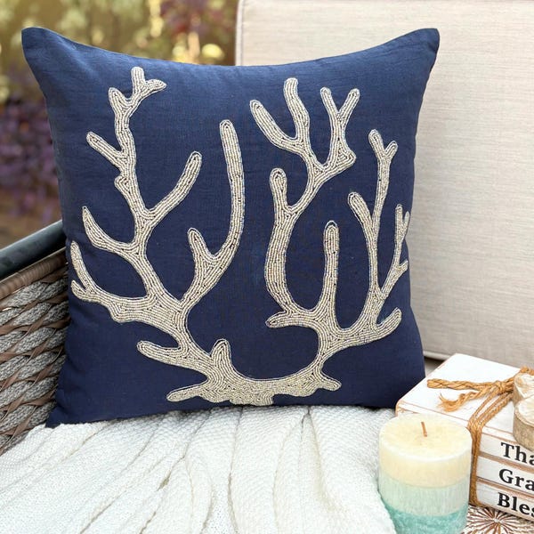 Seaweed Shore throw pillow cover, product view 10