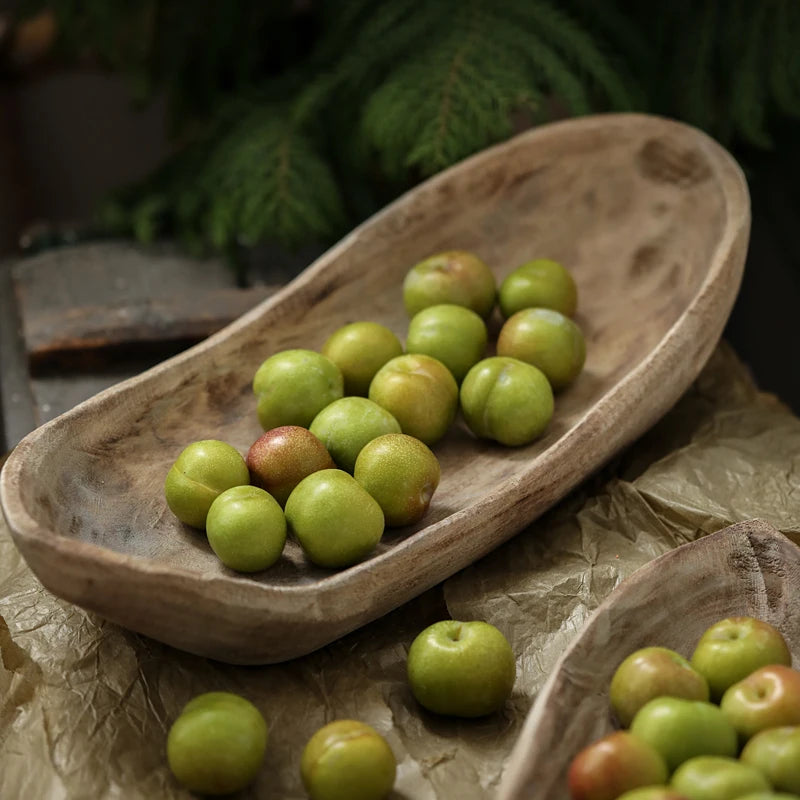 Paulownia Wooden Boat Fruit Tray Centerpiece product detail view 2
