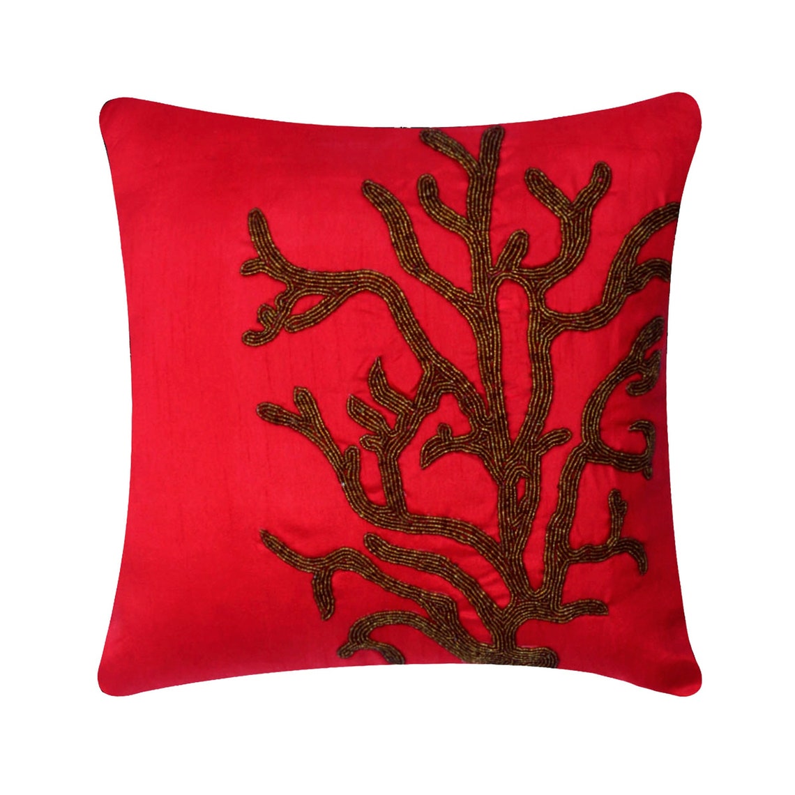 Coral Arrangement throw pillow cover, product view 7