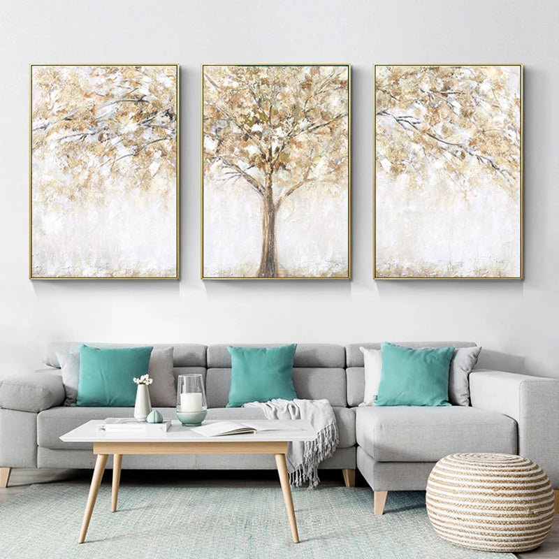 Tree Landscape Triptych Wall Art Print product detail view 2