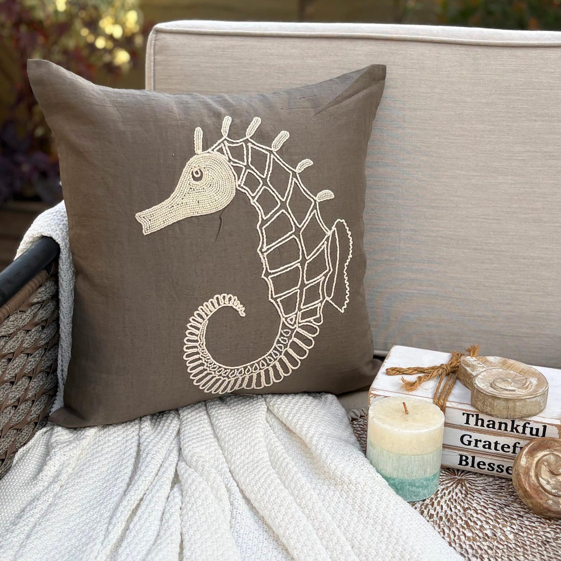 Coral Cluster throw pillow cover, product view 11