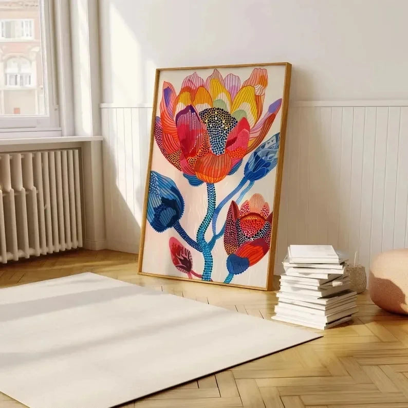 Gallery Accent Floral Abstract Wall Art Print product detail view 4