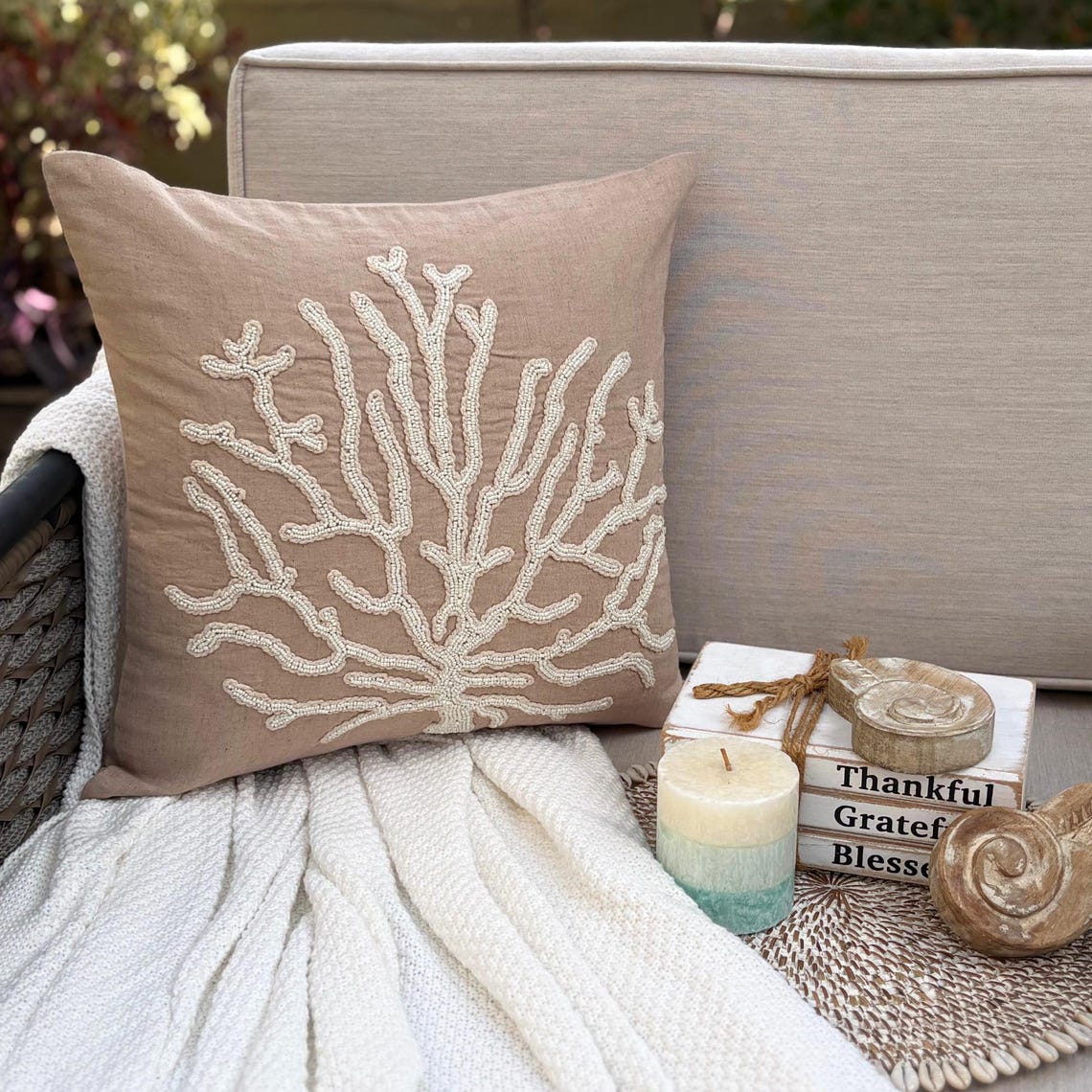 Scallop Shell throw pillow cover, product view 30
