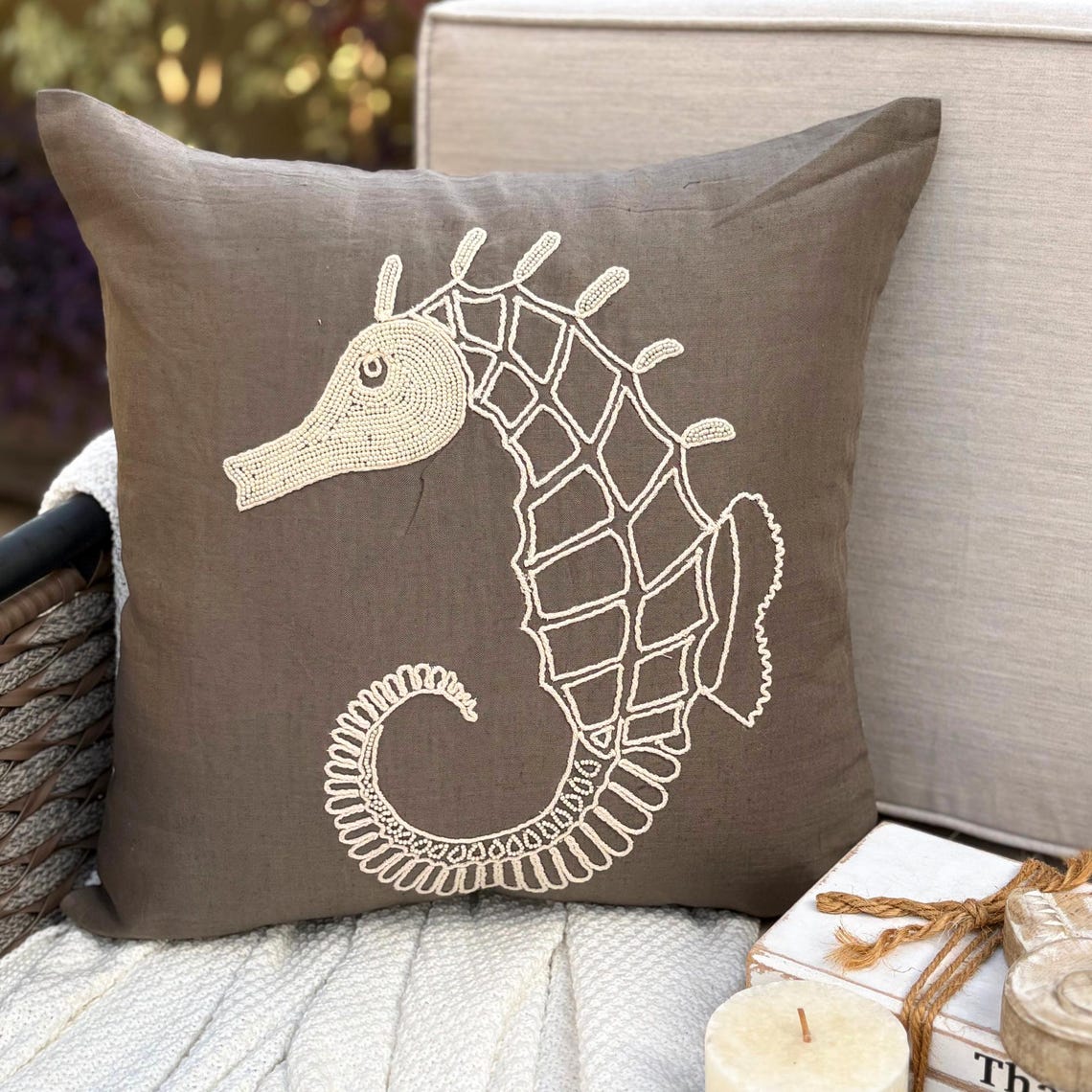 Coral Cluster throw pillow cover, product view 9