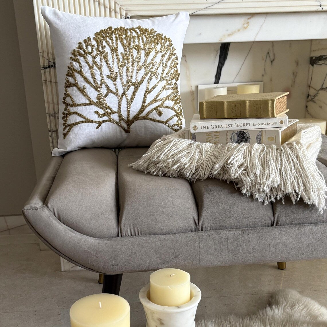 Botanical Forest throw pillow cover, product view 2