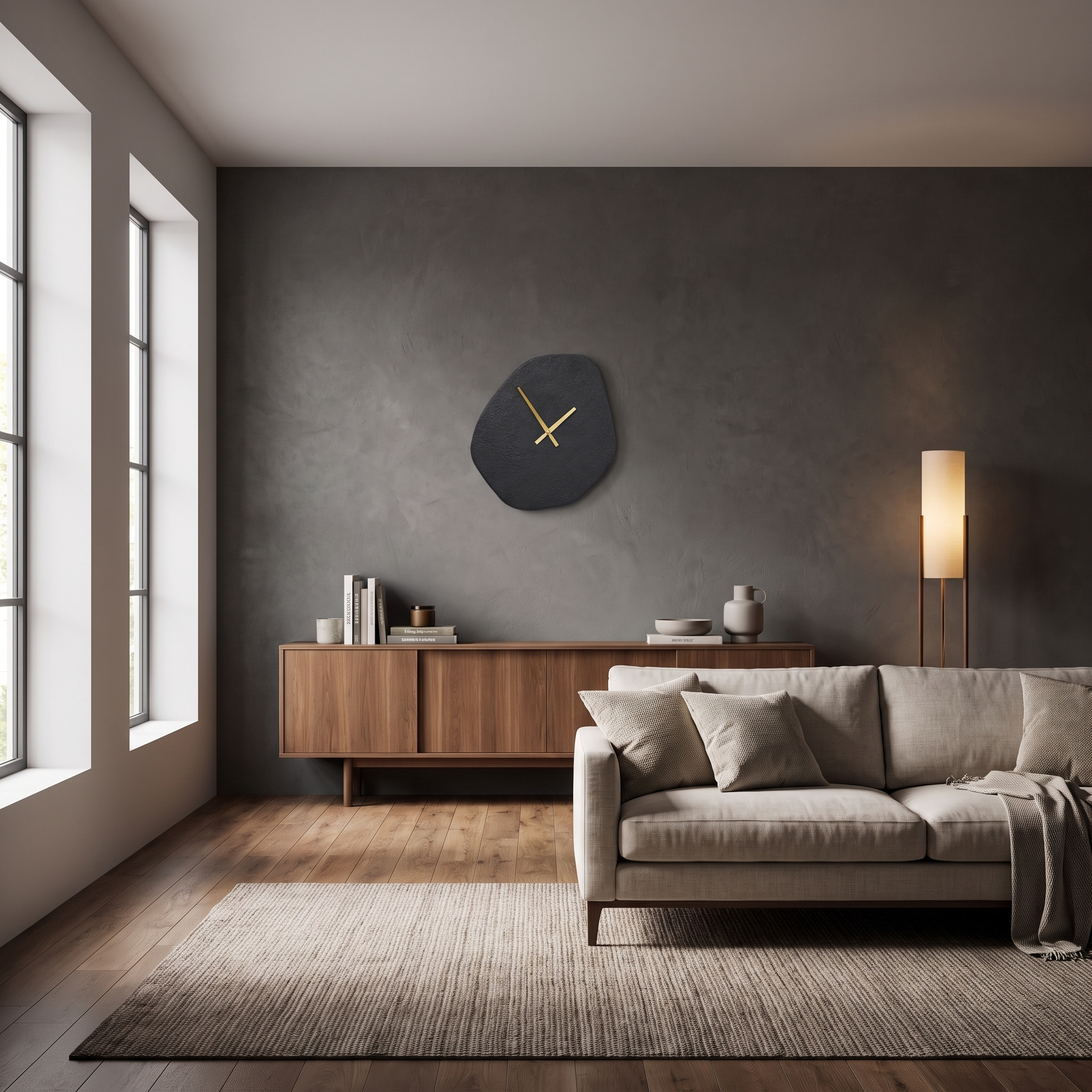 Sculptural Organic Form Wall Clock product view
