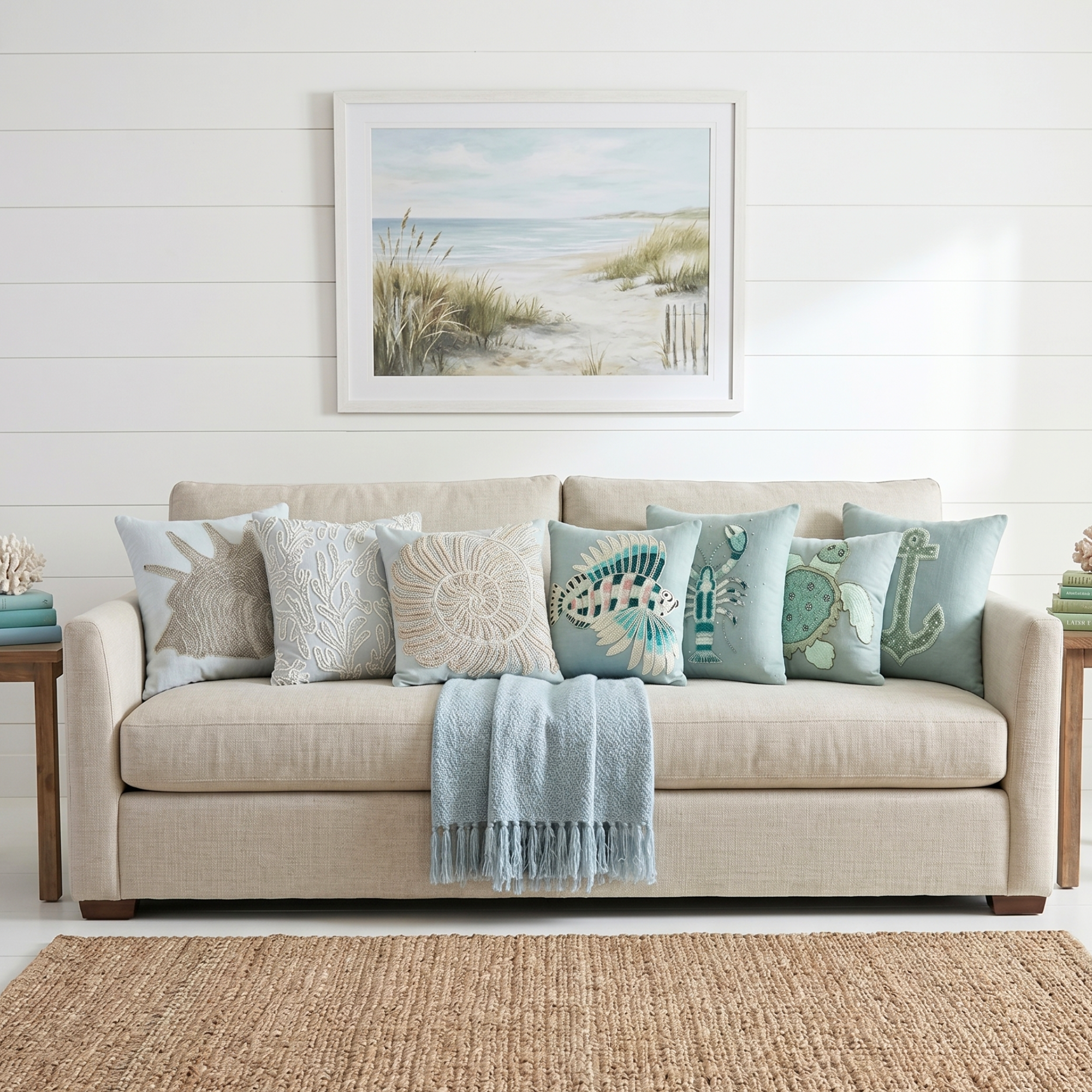Fish Illustration throw pillow cover, product view 6