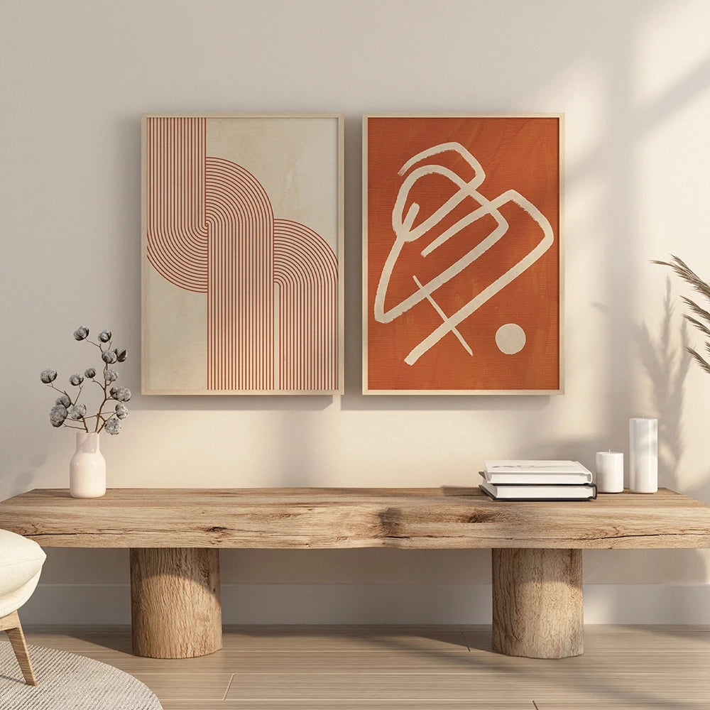 Abstract Linework Minimalist Wall Art Print product detail view 2