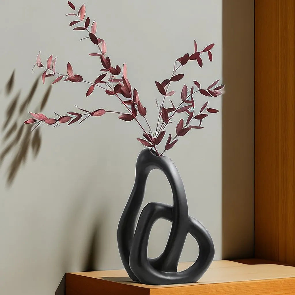 Abstract Infinity Knot Ceramic Vase product detail view 2