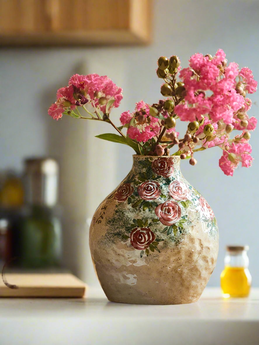 Floral Ceramic Pottery Flower Vase product detail view 5