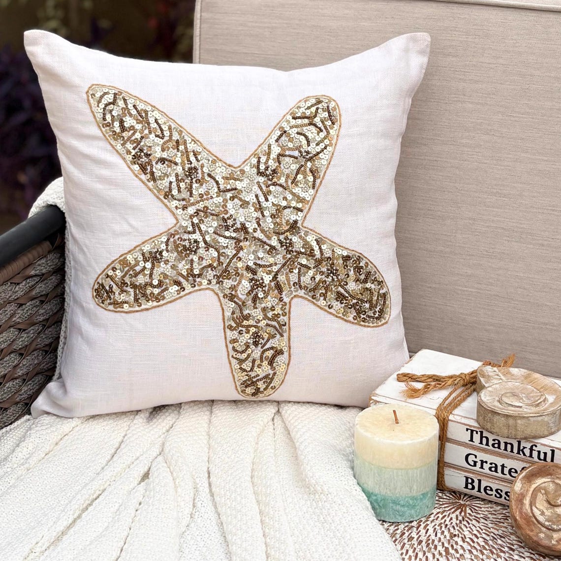 Seahorse Pair throw pillow cover, product view 19