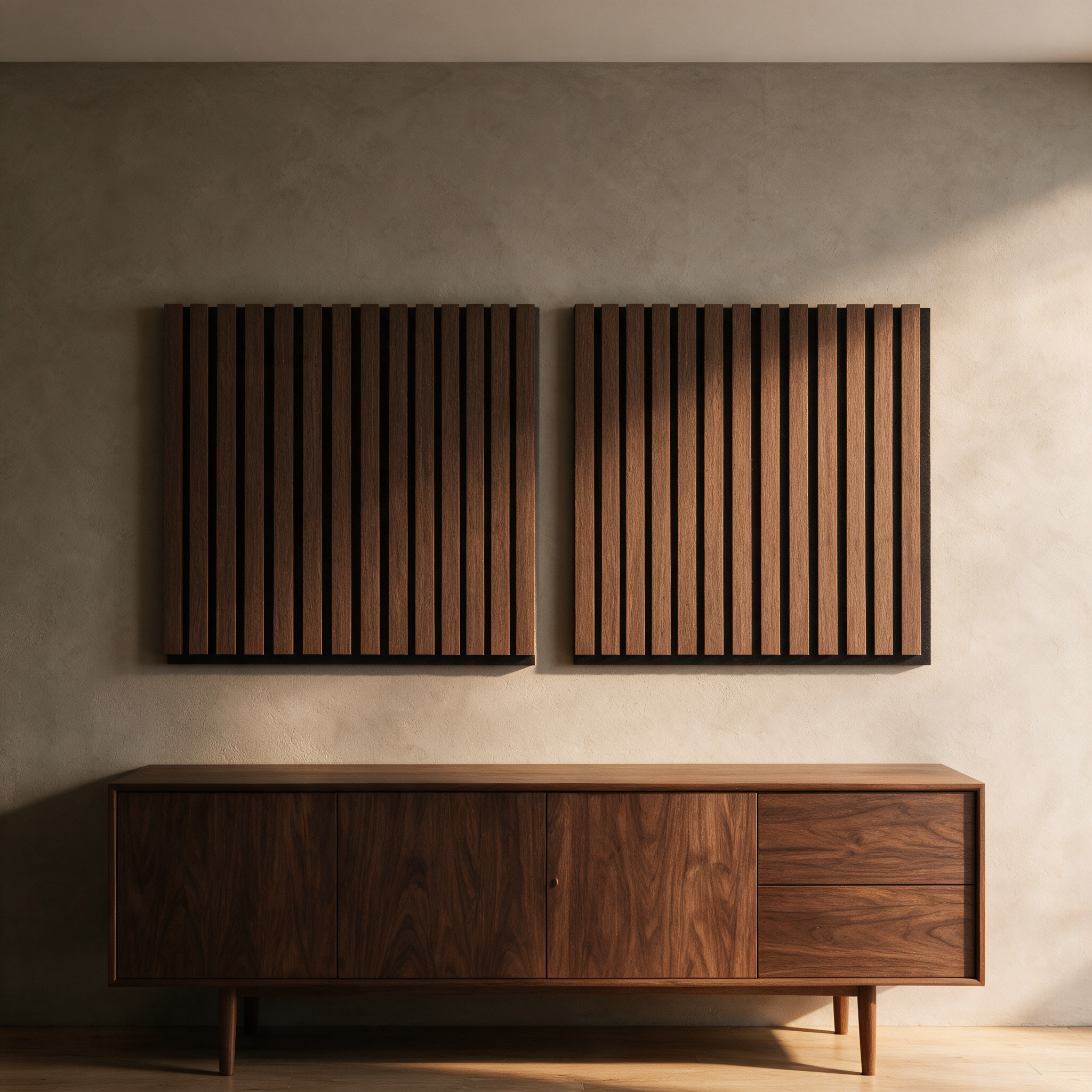 Simple Wood Veneer Acoustic Wall Panel product view