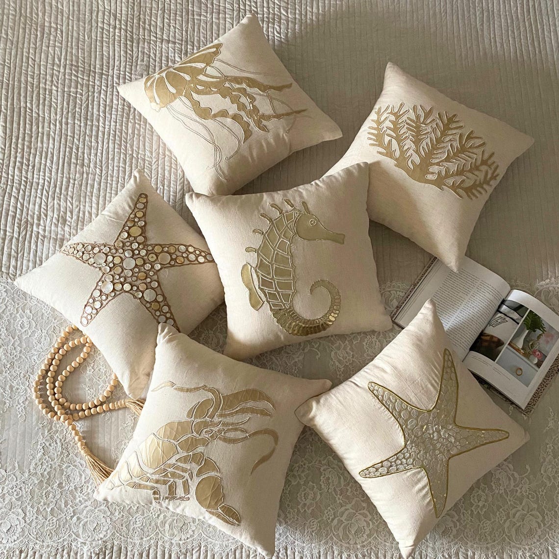 Lobster Pattern throw pillow cover, product view 28